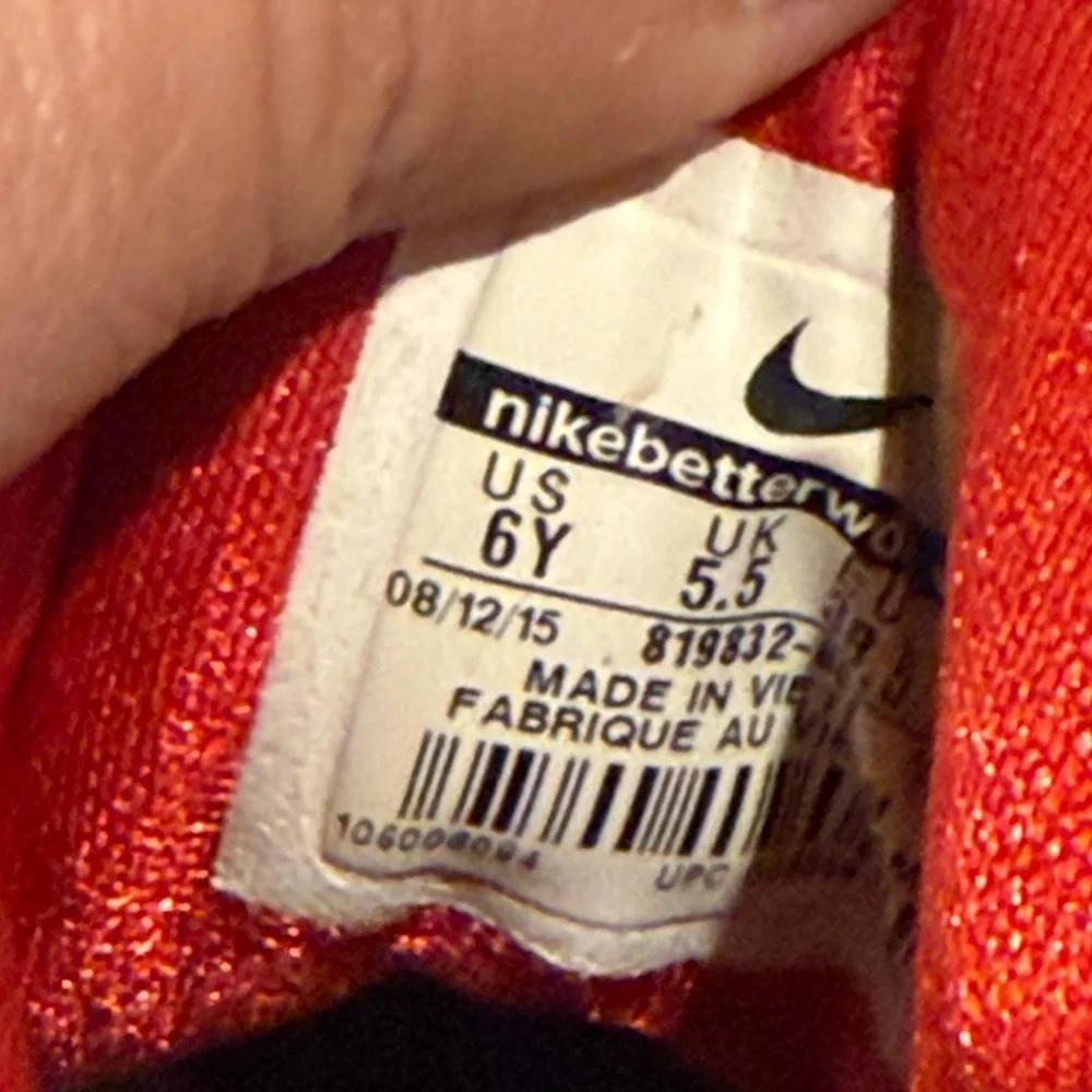 NIKE Kids Red and White Sneakers